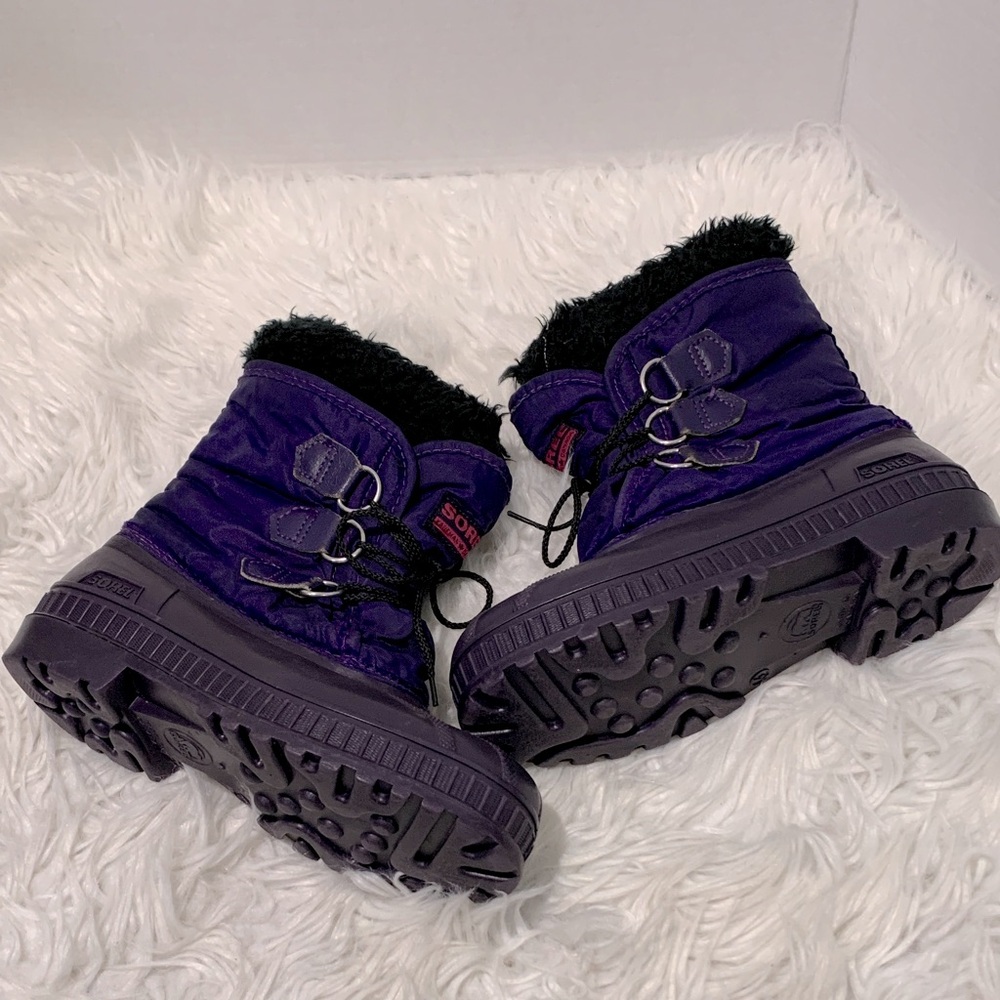 SOREL Dark Purple and Black Winter Boots